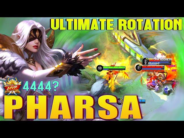 Pharsa Ultimate Rotation! Top Global Pharsa by 4444? ~ Mobile Legends