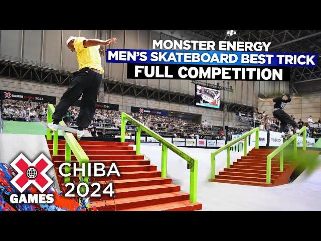 Monster Energy Men’s Skateboard Street Best Trick: FULL COMPETITION | X Games Chiba 2024