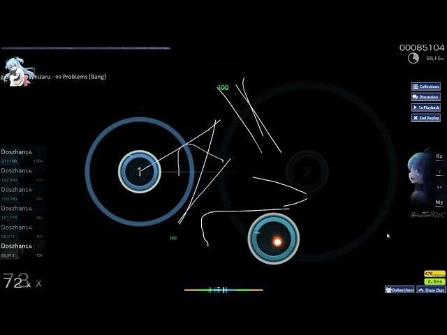 Passed the map Osu! Songs 99 Problems Big Baby Tape, kizaru)