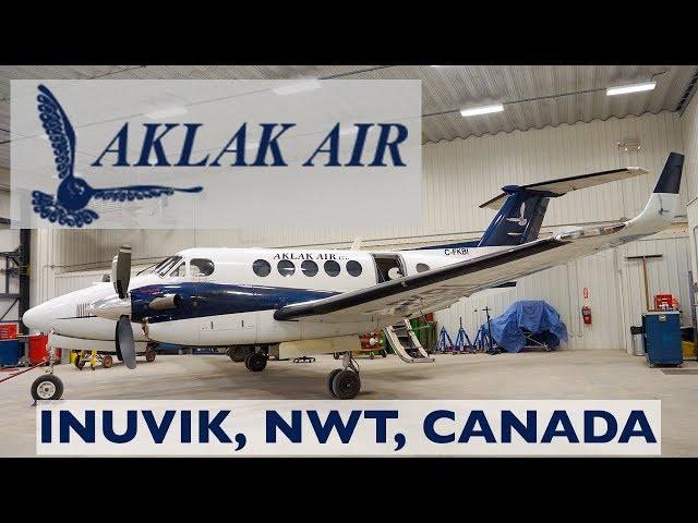 Inside Aklak Air's hangar in Inuvik, Northwest Territories