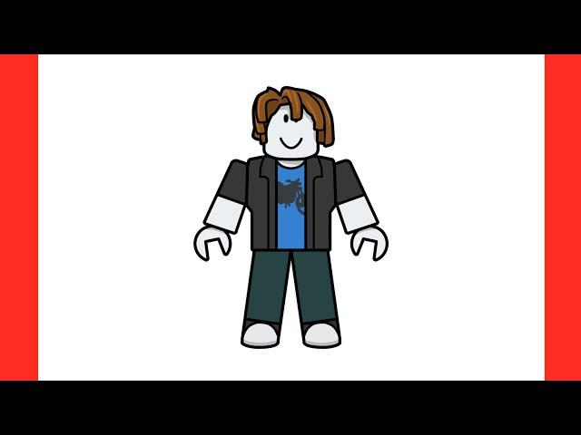 How to draw a ROBLOX BACON HAIR / drawing Roblox game character step by step