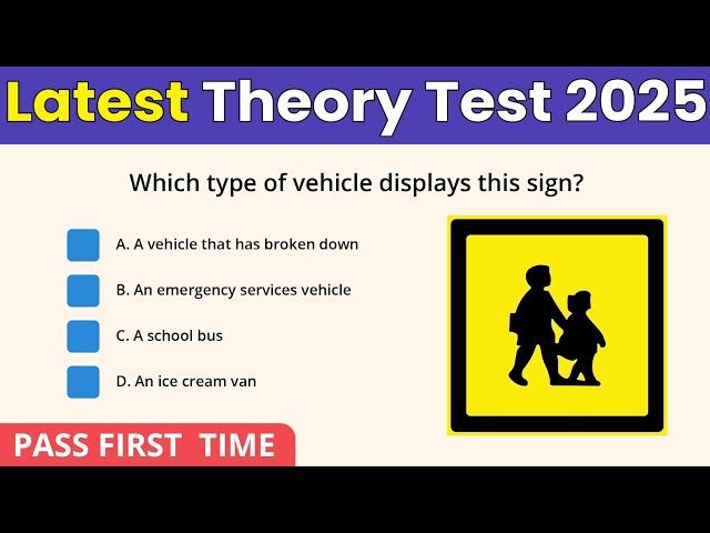 Theory Test 2025 UK | Latest Theory Test Question