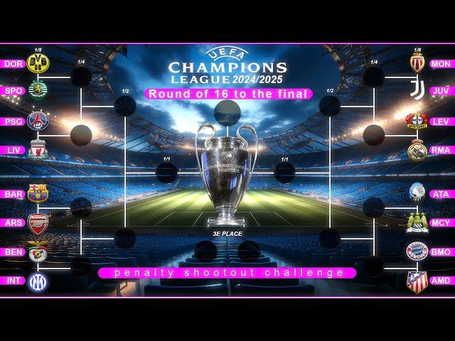 UEFA Champions League 2024-2025 - Calci di Rigore, ottavi di finale fino alla finale - COM vs COM