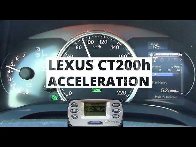 Lexus CT200h e-CVT 136 hp - acceleration 0-100 km/h