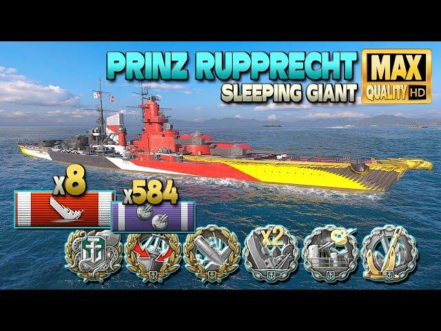 Battleship Prinz Rupprecht: Aggressive start, tense ending - World of Warships