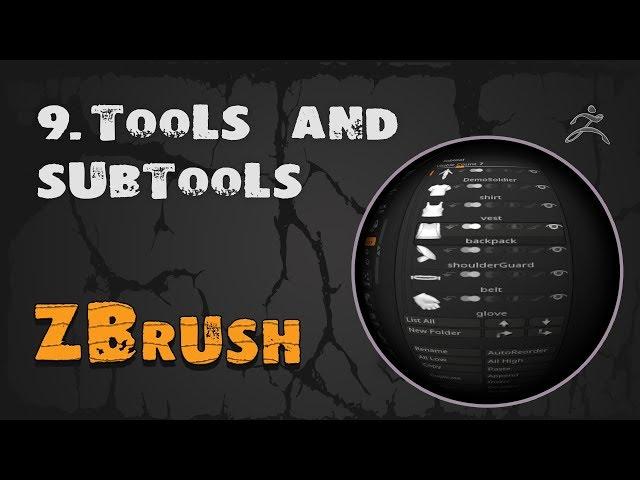 9. ZBrush сабтулы (Subtool & Tools) | Уроки на русском