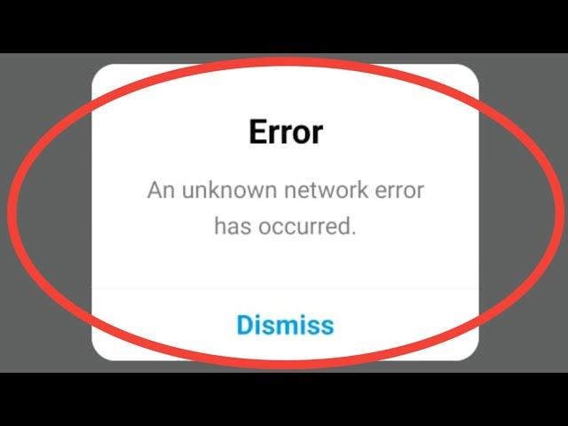 Instagram An Unknown Network Error Has Occurred | Instagram Login Network Error