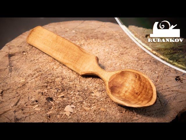 Wooden spoon carving. Wood carving for beginners.