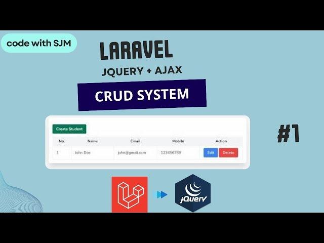 Laravel 10 CRUD Tutorial - AJAX with full validations - part 1