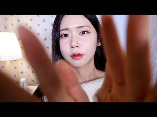 ASMR.Touching Your Face Until You Fall Asleep  | Face Tracing & Scratching, Ear Massage, Brushing