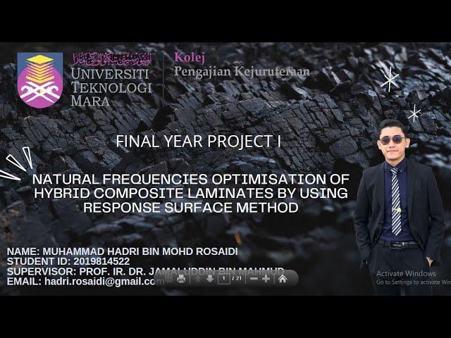 FINAL YEAR PROJECT 1 PROPOSAL PRESENTATION