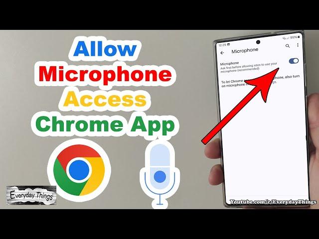 Quick Tutorial: Allowing Microphone Access on Chrome App for Smartphone