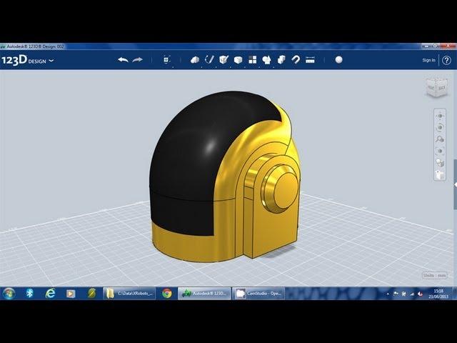 Autodesk 123D Design Tutorial - Making a Helmet with the Revolve Faeture | James Bruton
