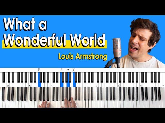 How to play “What A Wonderful World ” on piano [Piano Tutorial/Chords for Singing]