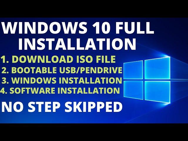 How To Install Windows10 From USB Flash Drive/Pendrive (Full Step-By-Step Guide) No step Skip - 2023