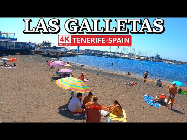 TENERIFE - LAS GALLETAS | Beautiful Blue Sky  How Busy is it?  4K Walk ● October 2023