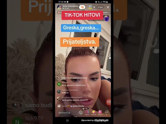 Anita Stanojlović:Prijatelj mi nije Đedović #tiktok #humor