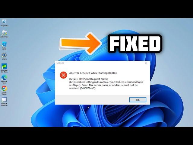 How to Fix HttpSendRequest failed Windows Player error in Roblox Studio | 2024