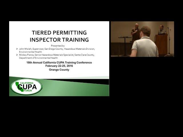 TIERED PERMITTING INSPECTOR TRAINING (Part 1 of 2)