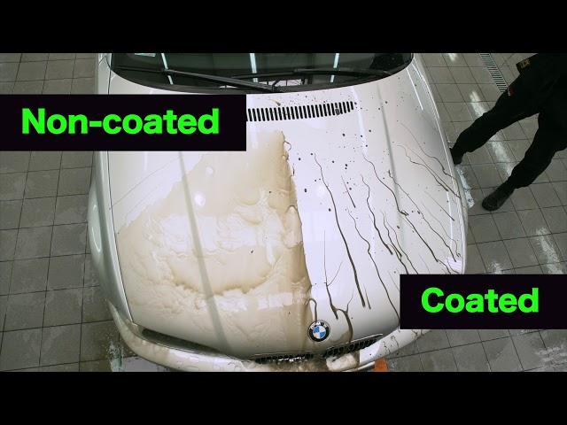 Soft99 Fusso Coat - muddy experiment on silver BMW