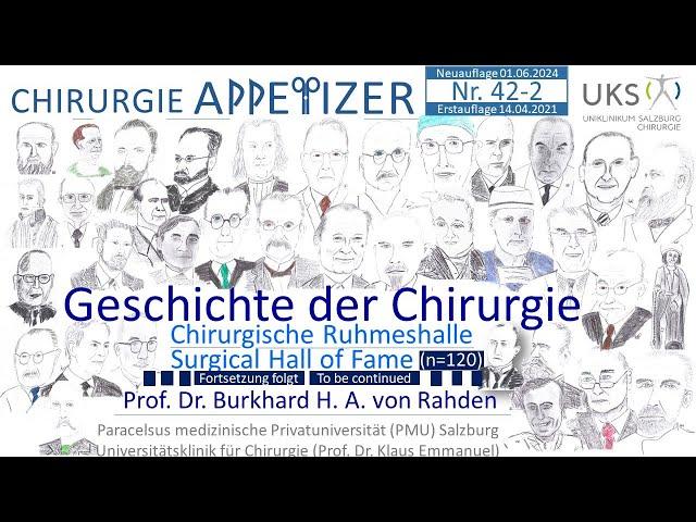 Geschichte der Chirurgie/ Chirurgische Ruhmeshalle CHIRURGIE APPetizer Nr. 42-2