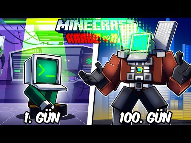 Hardcore Minecraft'ta COMPUTERMAN Olarak 100 Gün Geçirmemin Hikayesi...