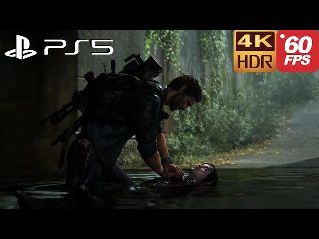 Joel Saves Ellie From Drowning Scene | The Last Of Us Part 1 PS5 60FPS 4K HDR