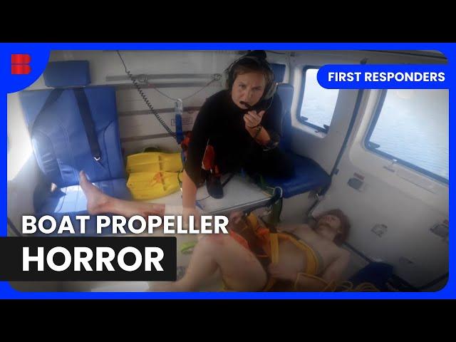 Boat Rescue After Calf Torn to the Bone | First Responders