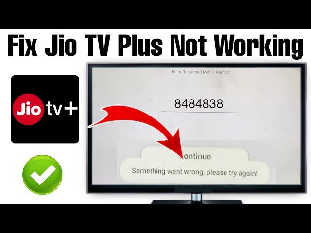 jio tv plus login problem today | jio tv plus something went wrong | jio tv plus not working