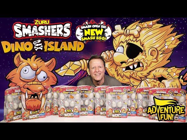 Zuru Smashers Dino Island NEW SMASH EGGS! Ultra-Rare Gold Cave Man AdventureFun Toy review!