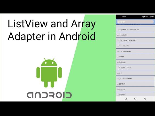 ListView and Array Adapter in Android | Android development in Urdu/Hindi | VTeach24