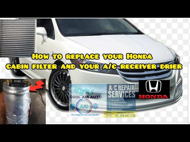 How replace your Honda Stream a/c receiver drier and cabin filter. #hondastreamacservice