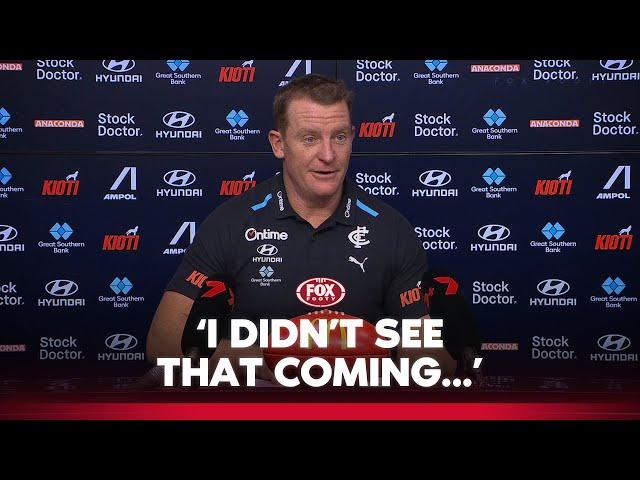 Voss pinpoints where it fell apart I Carlton Blues Press Conference I Fox Footy