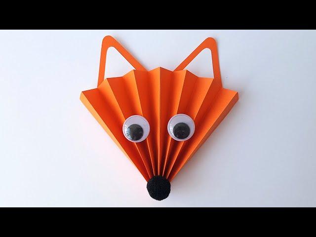DIY PAPER FOX How to make a fox from paper Simple paper crafts DIY EASY Paper FOX