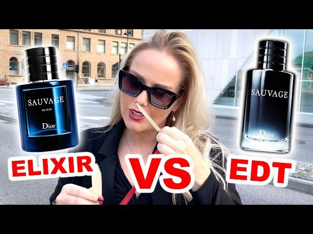 DIOR SAUVAGE ELIXIR vs SAUVAGE EDT **Women's Reactions** WHICH ONE SMELLS MORE ATTRACTIVE 