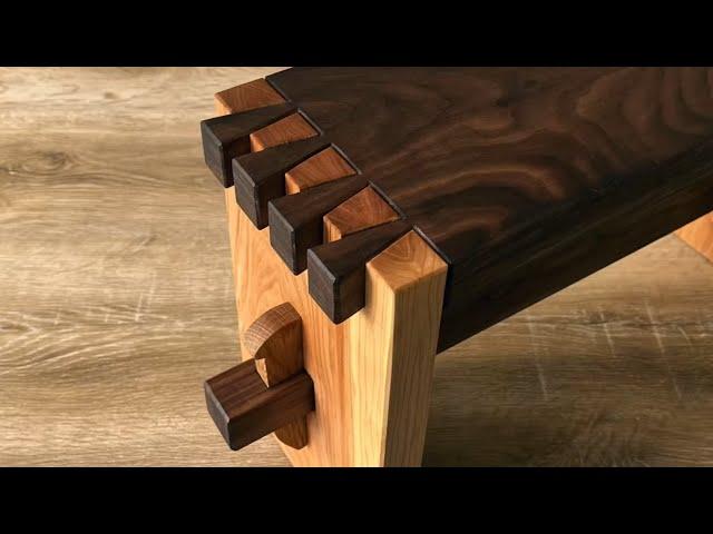 Hand tool woodworking - small bench with traditional joinery