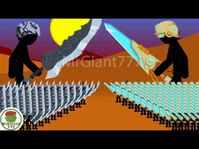 STICK FIGURE MERCENARY XENOPHON VS x9999 MERCENARY VOLTAIC HACK | Stick War Legacy Mod | MrGiant777