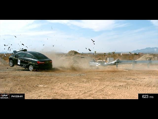 MATT Median Guardrail Crash Test 3-37 with Pick-up