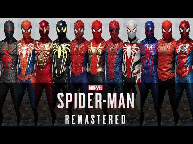 Spider-Man Remastered PS5 - All Suits Showcase (2018 - 2021)