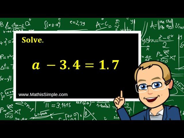 Solving One-Step Equations with Decimals & Fractions | Expressions & Equations | Grade 7
