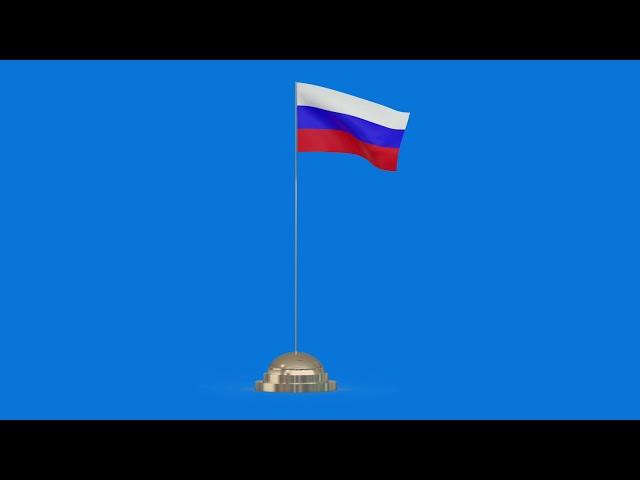 russain flag green screen video |Русский флаг зеленый экран видео