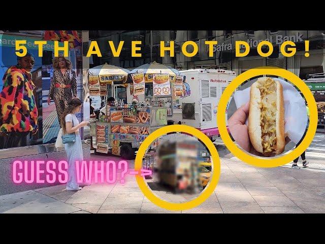 5th Ave Hot Dog!   Guess who I found? | NYC Hot Dog Stands