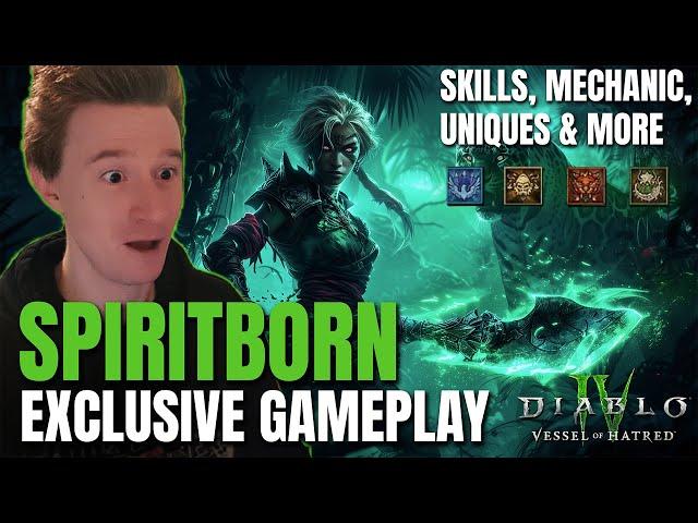 EXCLUSIVE SPIRITBORN Gameplay, Skills, Class Mechanics & Uniques - D4 Expansion