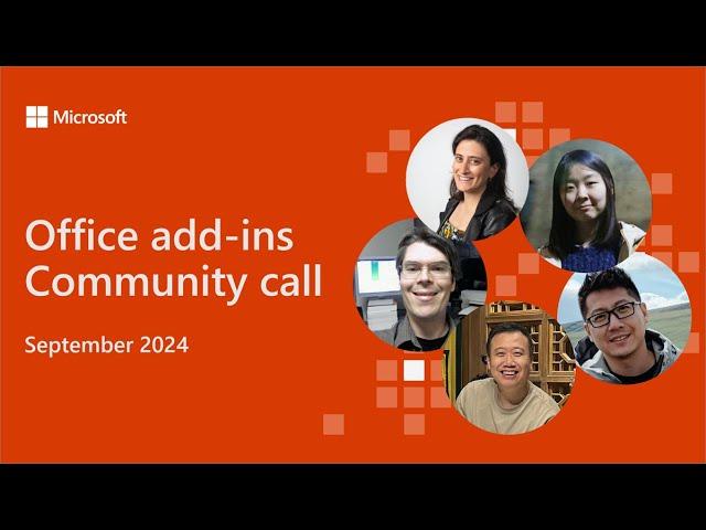 Office add-ins community call - September 2024