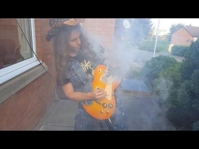 Smoking Guitar(literally) & Harley Benton SC-450Plus unbox/review