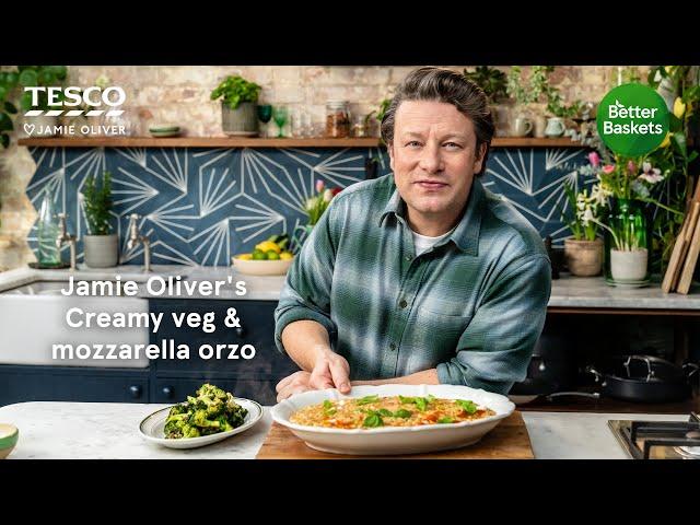 Tesco and Jamie Oliver's Creamy Veg and Mozzarella Orzo