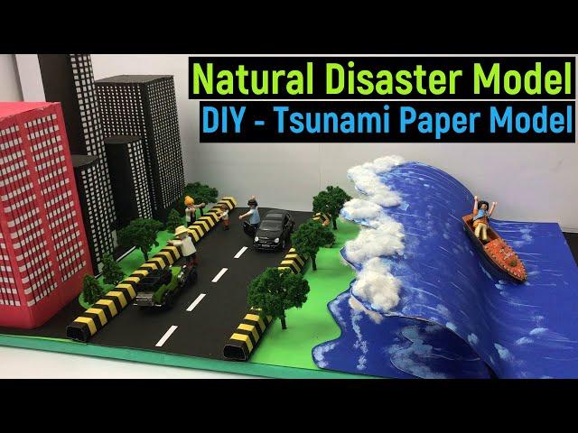 natural disaster model - tsunami model - diy tsunami model - science project - diyas funplay -how to