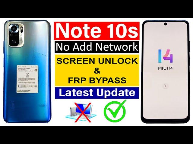 Redmi Note 10s : Hard Reset & FRP Bypass - (Add Network Not Working) - Without PC