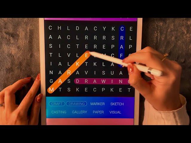  iPad ASMR - SUPER RELAXING WORDSEARCH - Clicky Whispers