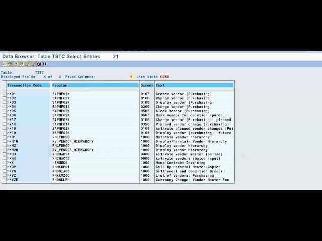 SAP T Code Search | SAP T Code List | SAP Transaction Codes List